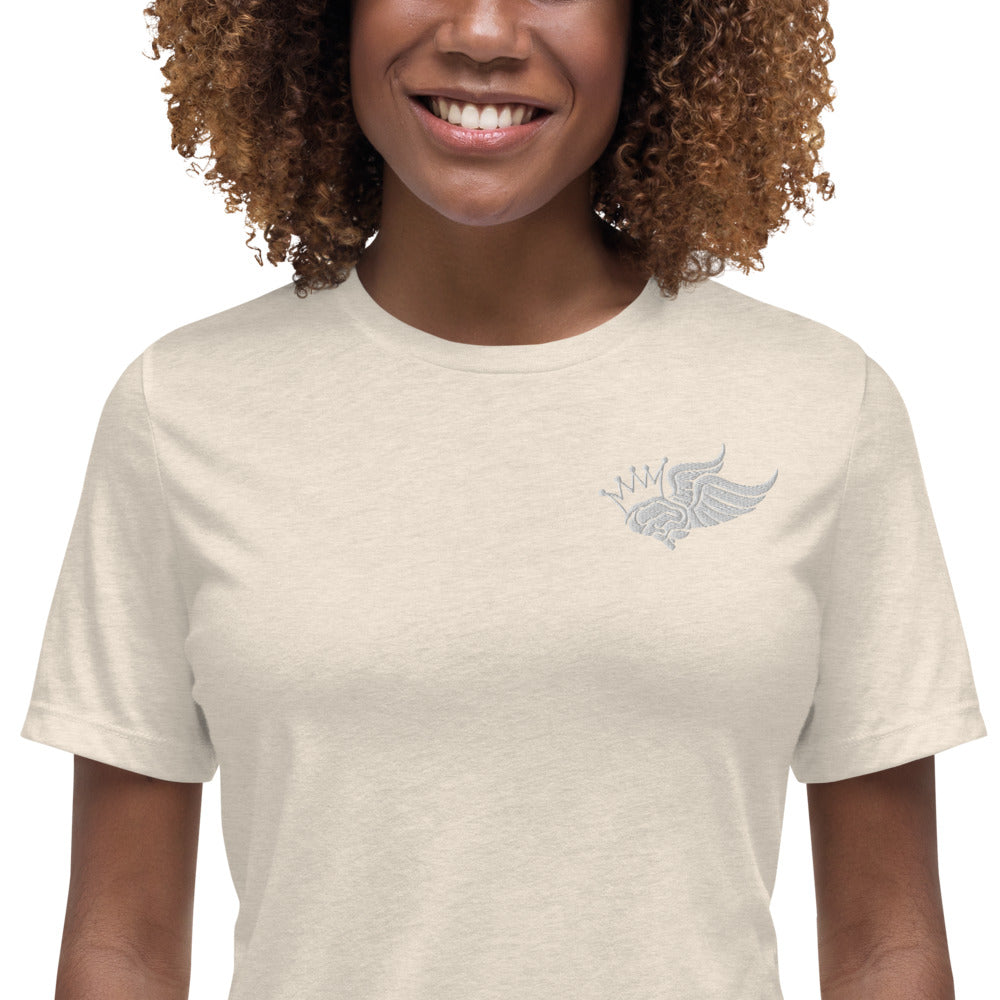 #ABKLLD Logo White Women's Relaxed T-Shirt
