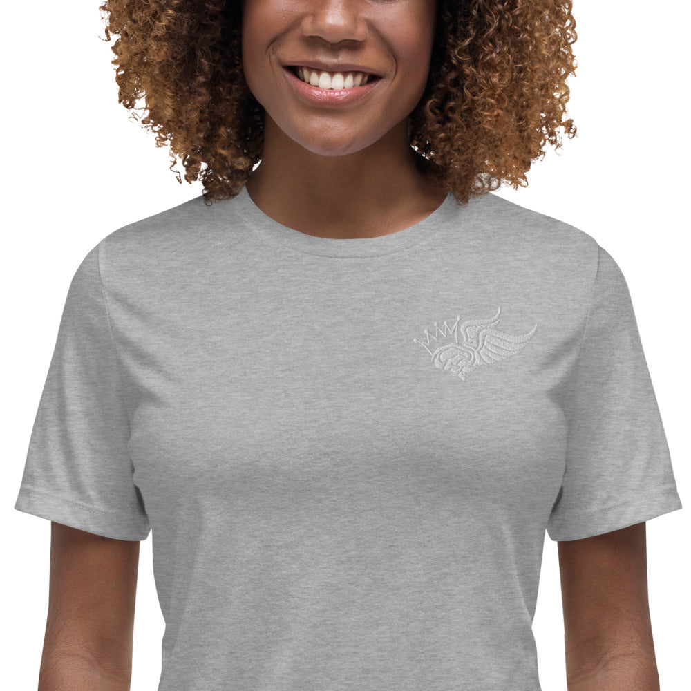 #ABKLLD Logo White Women's Relaxed T-Shirt