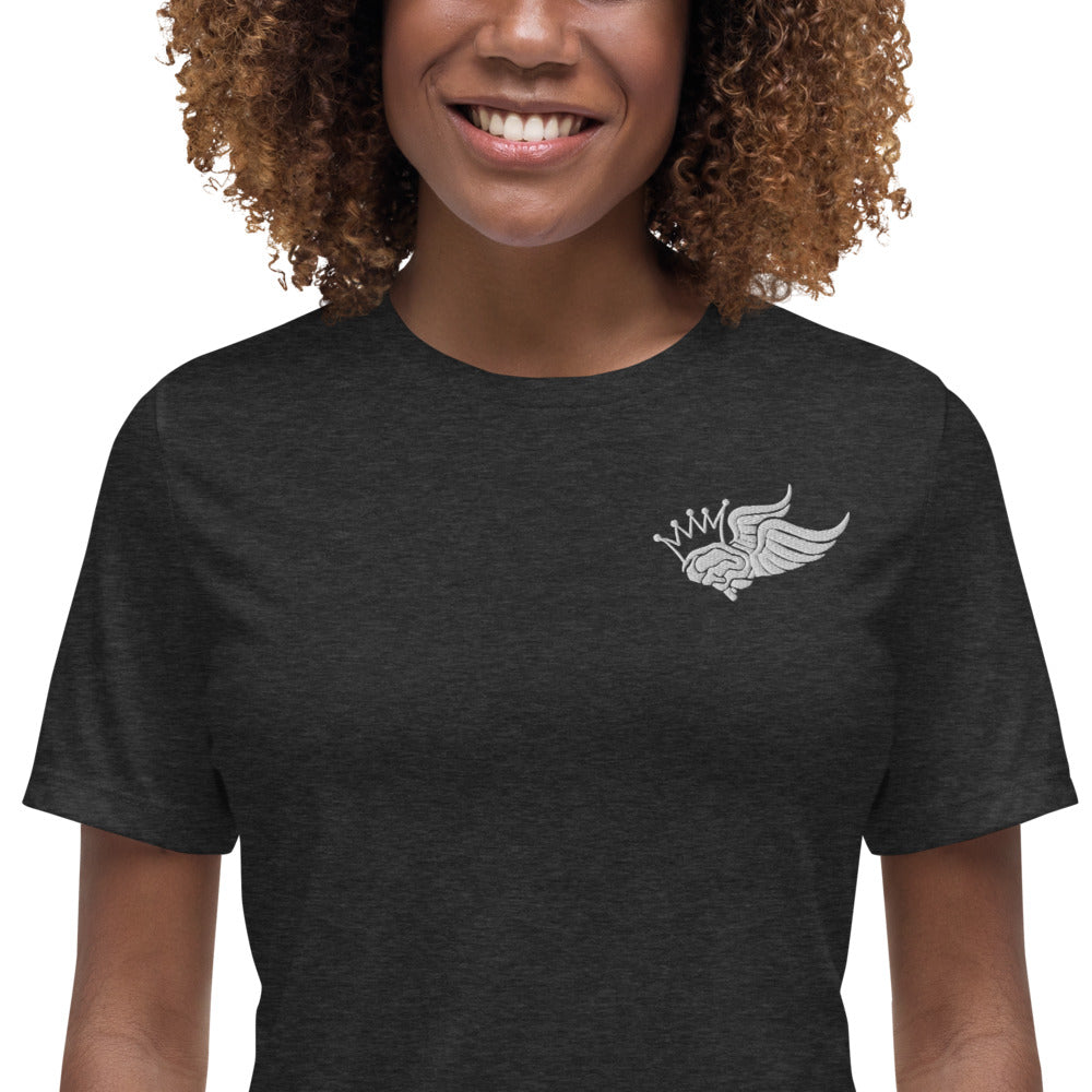 #ABKLLD Logo White Women's Relaxed T-Shirt