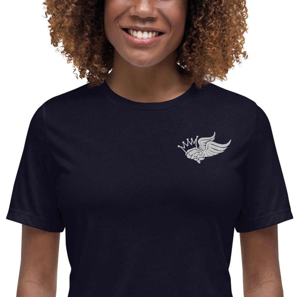 #ABKLLD Logo White Women's Relaxed T-Shirt