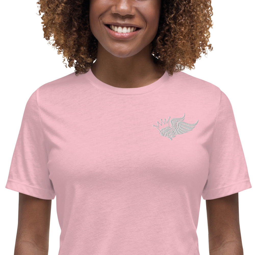 #ABKLLD Logo White Women's Relaxed T-Shirt
