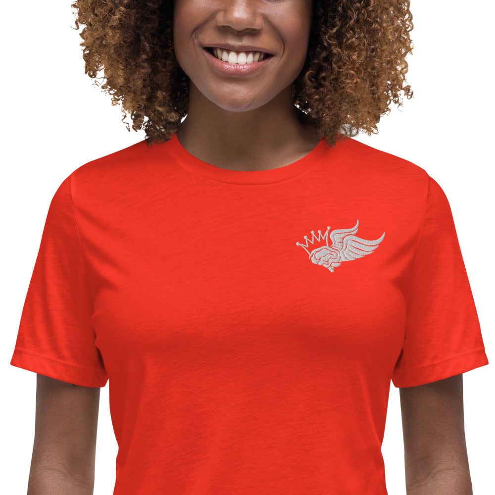 #ABKLLD Logo White Women's Relaxed T-Shirt